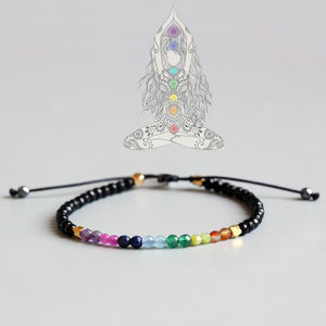 7 Chakra Bracelet – Black Agate - My Zen Temple