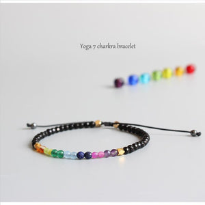 7 Chakra Bracelet – Black Agate - My Zen Temple