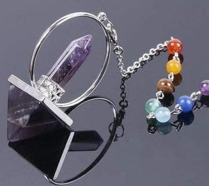 7 Chakra Crystal Pendulum -Pendulums My Zen Temple
