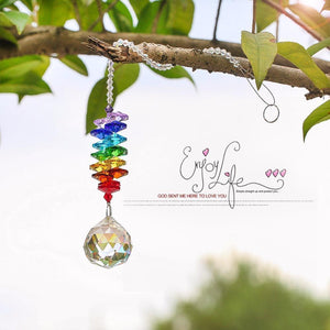 7 Chakra Crystal Suncatcher -Decoration Objects My Zen Temple