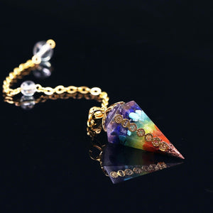 7 Chakra Orgonite Reiki Natural Stone Pendulum -Decoration Objects My Zen Temple