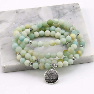 Amazonite Mala Bracelet -Malas and Bracelets My Zen Temple