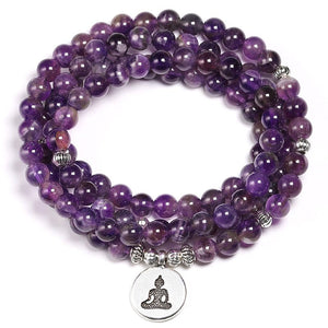 Amethyst Mala Bracelet – Intuition - My Zen Temple