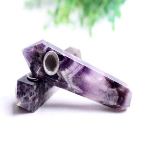 Amethyst "Understanding" Crystal Pipe -Crystal Pipes My Zen Temple
