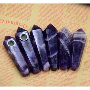 Amethyst "Understanding" Crystal Pipe -Crystal Pipes My Zen Temple