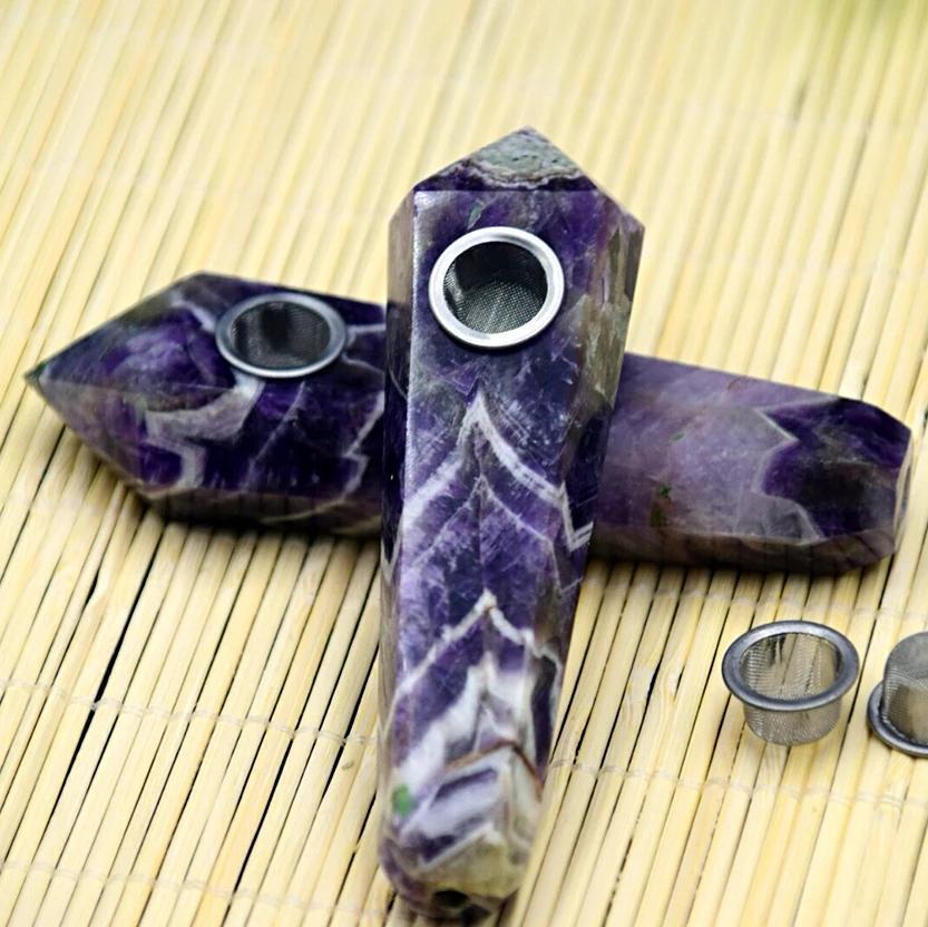 Amethyst &quot;Understanding&quot; Crystal Pipe -Crystal Pipes My Zen Temple