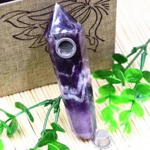 Amethyst "Understanding" Crystal Pipe -Crystal Pipes My Zen Temple