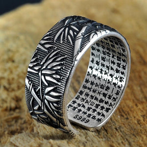 Bamboo "Heart Sutra" Ring -Rings My Zen Temple