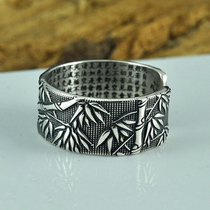 Bamboo "Heart Sutra" Ring -Rings My Zen Temple