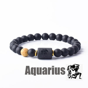 Black Agate Zodiac Bracelet – Protection - My Zen Temple