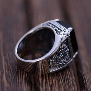 Black Obsidian Ring – Strength - My Zen Temple