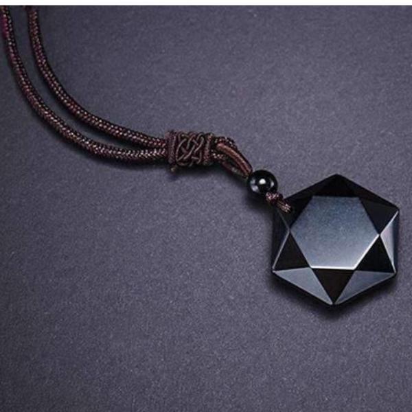Black Obsidian Star Necklace -Necklaces My Zen Temple
