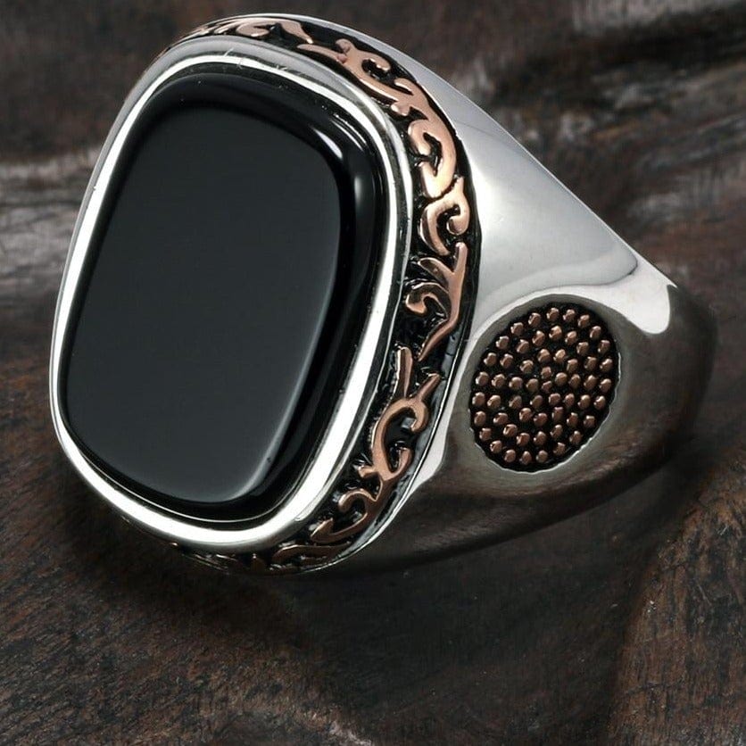 Black Onyx Ring s925 Silver -Rings My Zen Temple