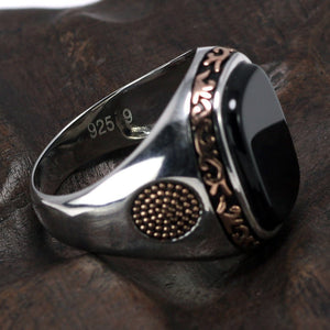 Black Onyx Ring s925 Silver -Rings My Zen Temple