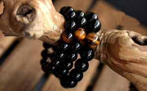 Black Onyx & Tiger Eye Bracelet -Malas and Bracelets My Zen Temple