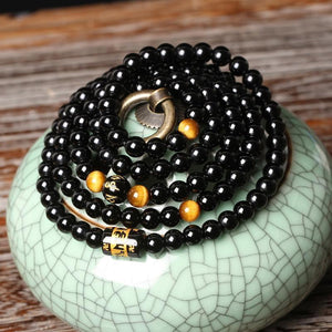 Black Onyx & Tiger Eye Mala -Malas and Bracelets My Zen Temple