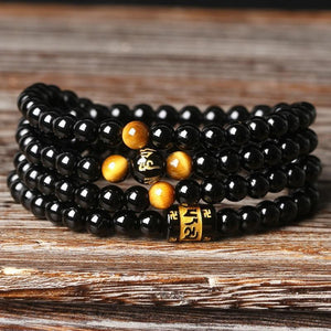 Black Onyx & Tiger Eye Mala -Malas and Bracelets My Zen Temple
