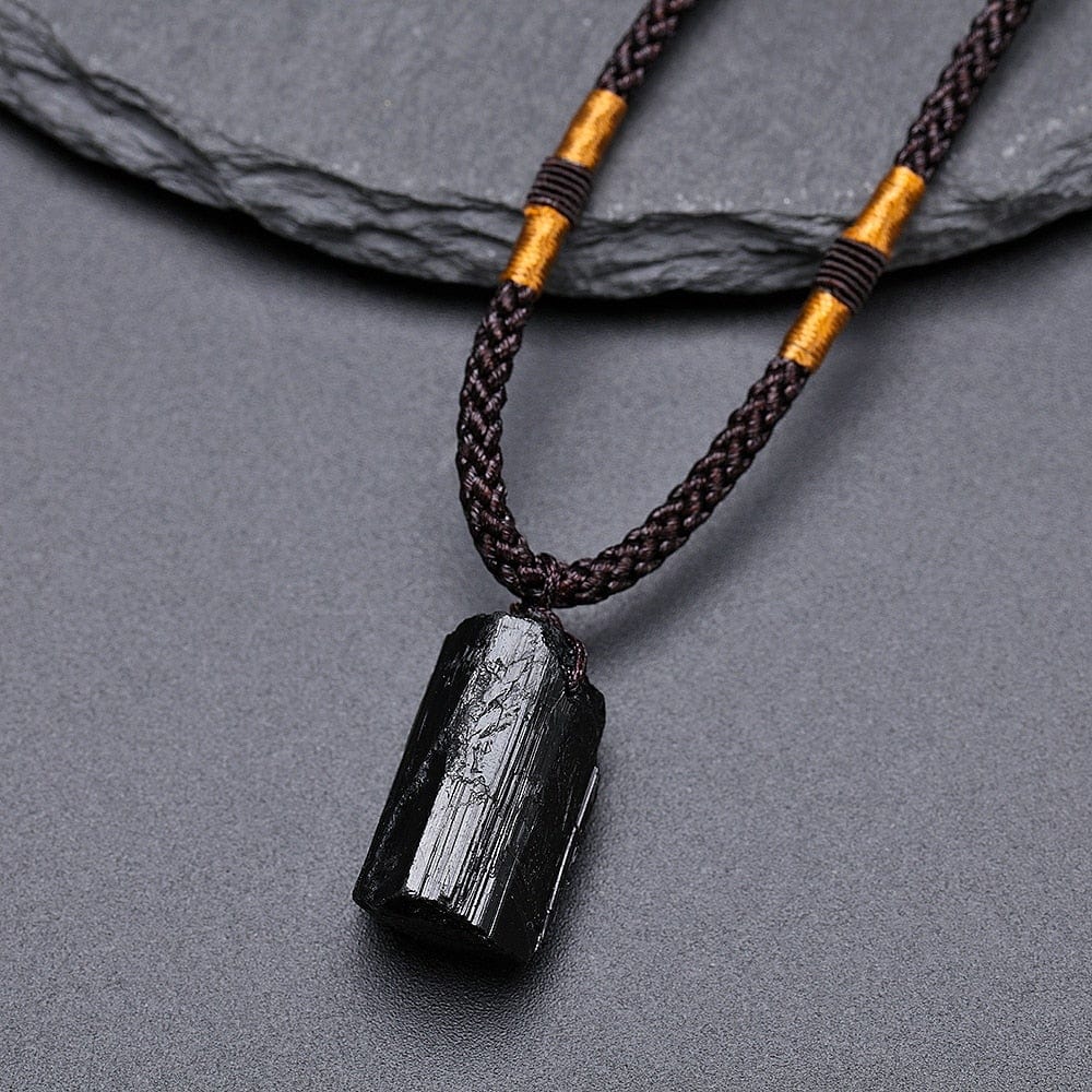 Black Tourmaline Healing Stone Necklace -Necklaces My Zen Temple