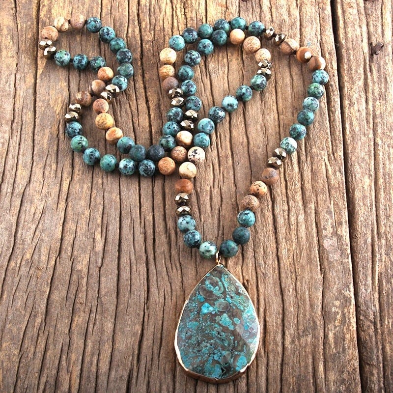 Blue Bohemia Natural Stones Necklaces -Necklaces My Zen Temple