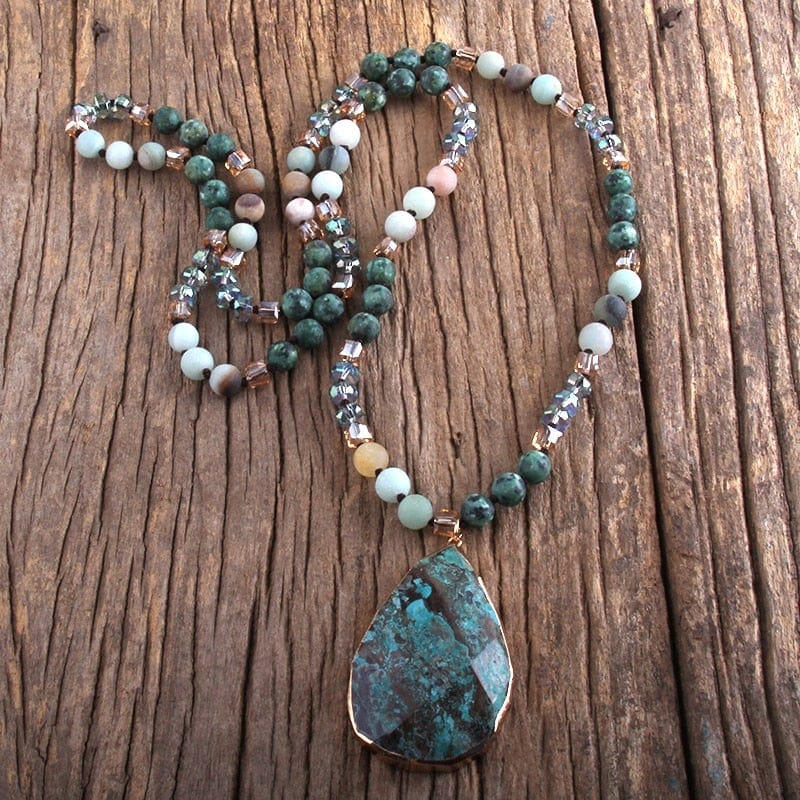 Blue Bohemia Natural Stones Necklaces -Necklaces My Zen Temple