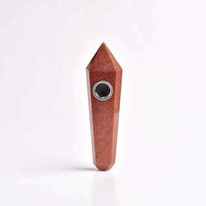 Brown Sandstone Crystal Pipe -Crystal Pipes My Zen Temple
