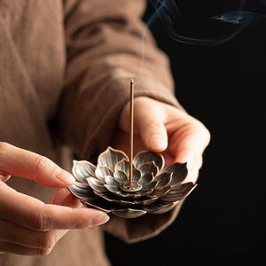 Buddhism Lotus Incense Burner -Incense & Incense Burners My Zen Temple