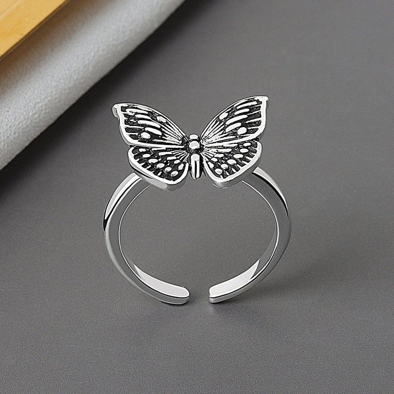 Butterfly Adjustable Ring 925 Sterling Silver -Rings My Zen Temple
