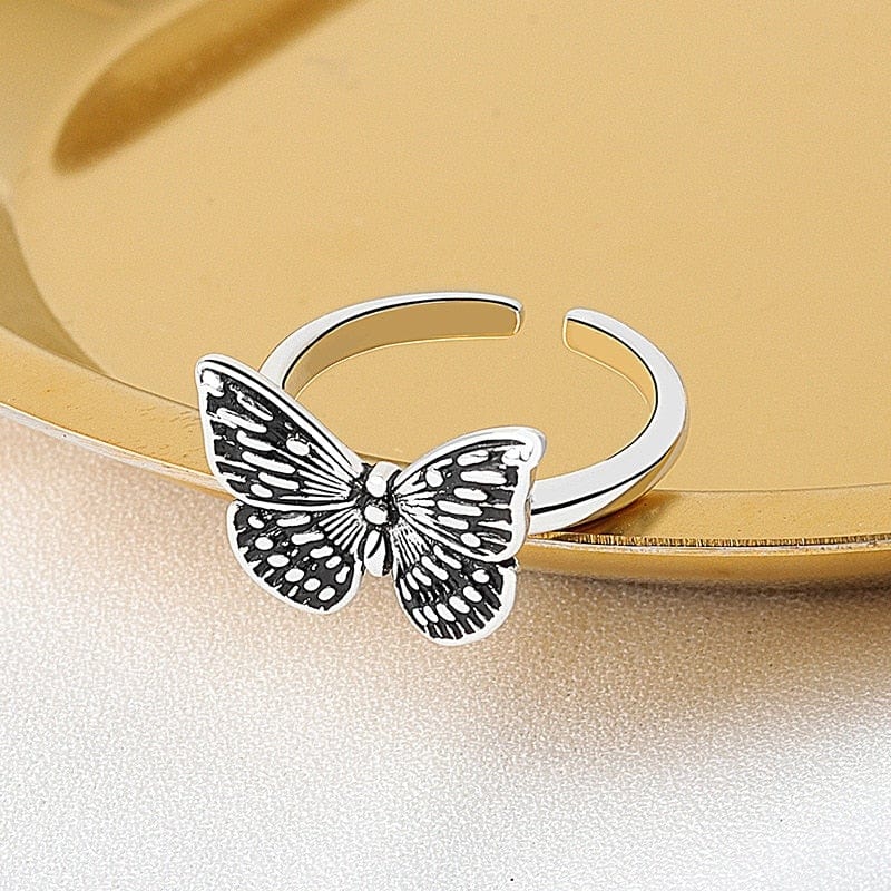 Butterfly Adjustable Ring 925 Sterling Silver -Rings My Zen Temple