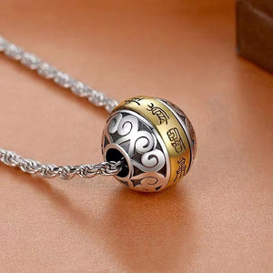 Taoist Rosary Engraved Necklace