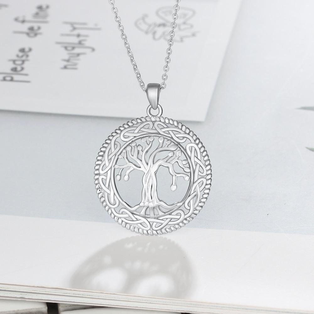 Tree of Life Crescent Moon Semi-Precious Gemstone Necklace – Wyvern's Hoard
