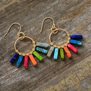 Chakra Drop Earrings – Energy - My Zen Temple