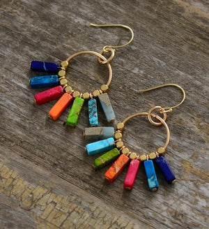 Chakra Drop Earrings – Energy - My Zen Temple