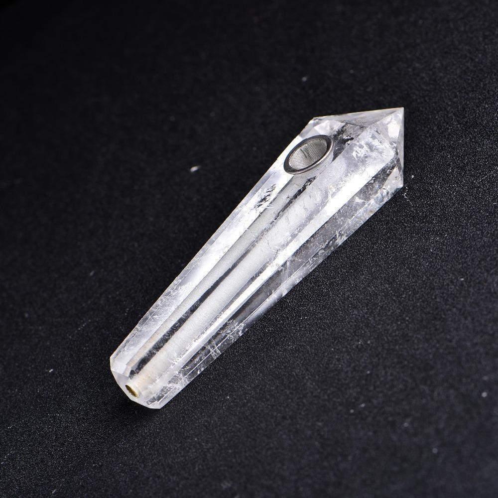 Clear Quartz Crystal Pipe -Crystal Pipes My Zen Temple