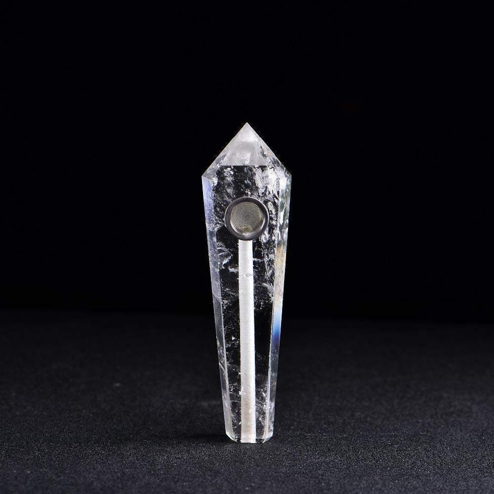 Clear Quartz Crystal Pipe -Crystal Pipes My Zen Temple