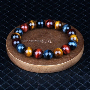 Colorful Tiger eyes Beads Bracelet -Malas and Bracelets My Zen Temple