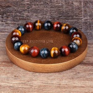 Colorful Tiger eyes Beads Bracelet -Malas and Bracelets My Zen Temple