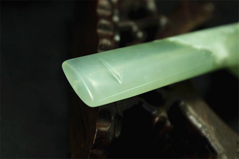 Craved Jade Smoking Pipe -Crystal Pipes My Zen Temple