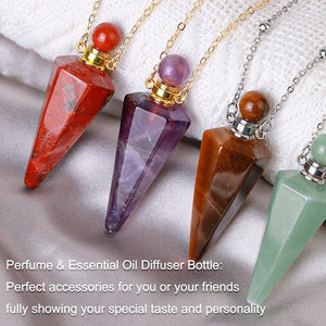 Crystal Perfume Bottle Necklace – Healing - My Zen Temple