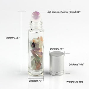 Crystal Roller Bottle – 12 Gemstones - My Zen Temple