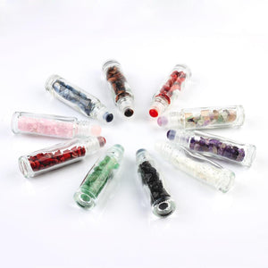 Crystal Roller Bottle – 12 Gemstones - My Zen Temple