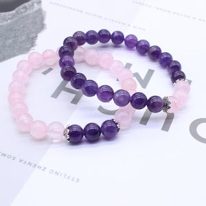 Rose Quartz & Amethyst Bracelet – Love