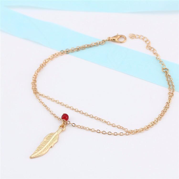 Delicate Feather Anklet -Anklets My Zen Temple