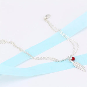 Delicate Feather Anklet -Anklets My Zen Temple