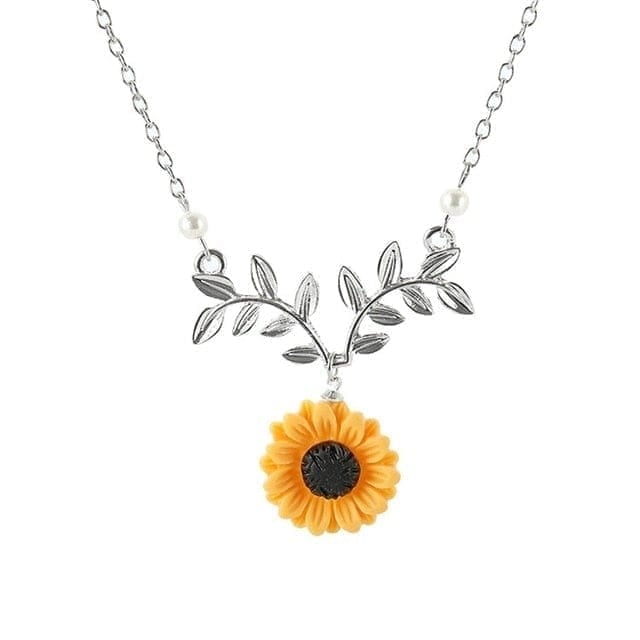 Delicate Sunflower Necklace -Necklaces My Zen Temple
