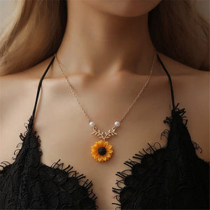 Delicate Sunflower Necklace -Necklaces My Zen Temple