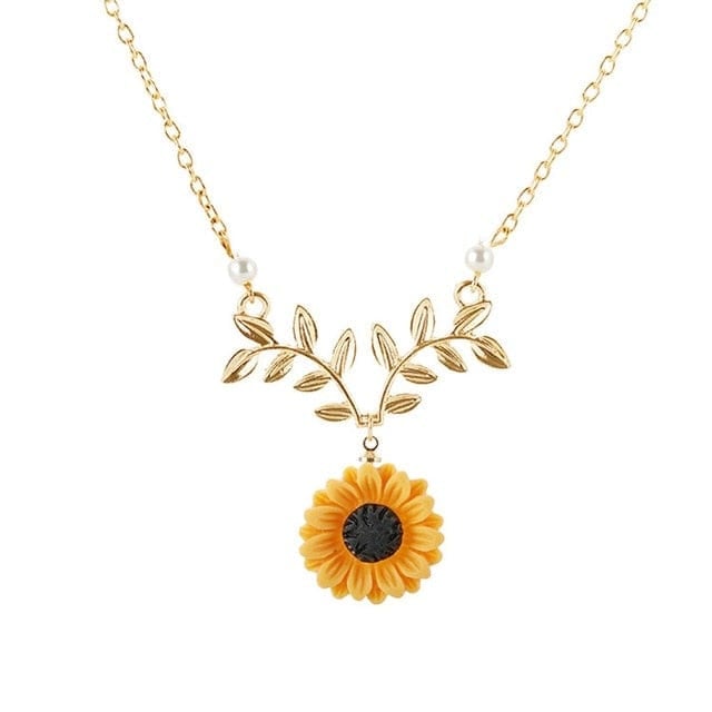 Delicate Sunflower Necklace -Necklaces My Zen Temple