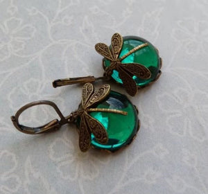 Dragonfly Vintage Bronze Earrings -Earrings My Zen Temple
