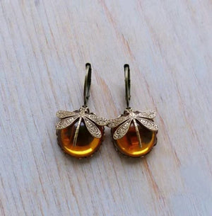 Dragonfly Vintage Bronze Earrings -Earrings My Zen Temple
