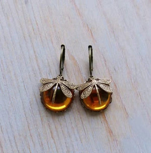 Dragonfly Vintage Bronze Earrings -Earrings My Zen Temple