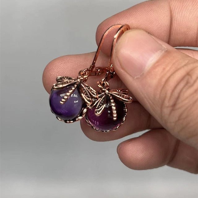 Dragonfly Vintage Bronze Earrings -Earrings My Zen Temple